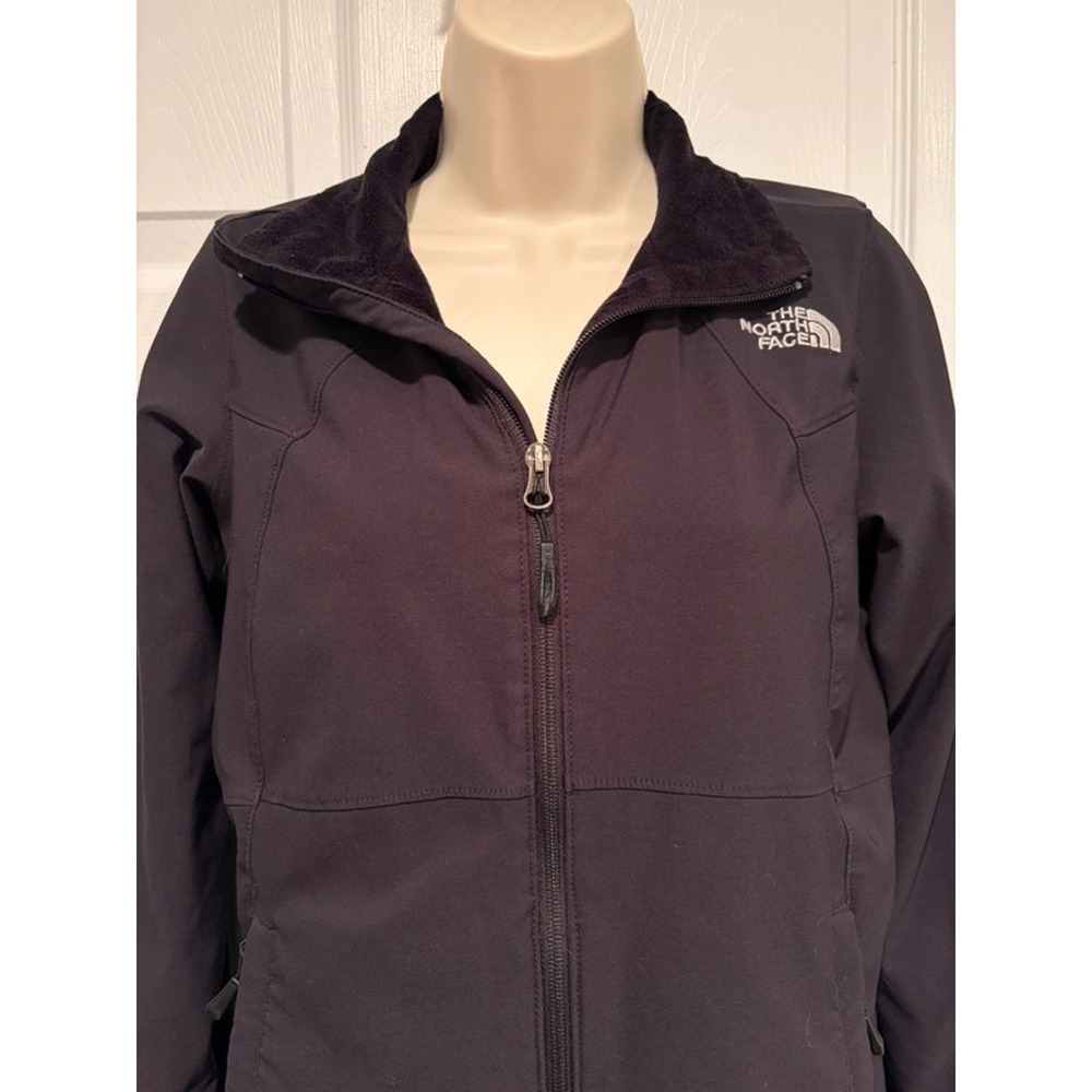 The North Face Jacket Women Small Black Soft Shell Fleece Lined Outdoor